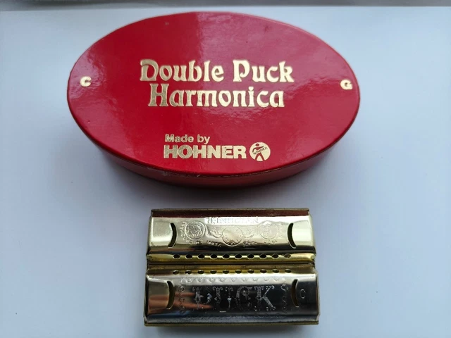 VINTAGE HARMONICA HOHNER Double Puck C and G $66.63