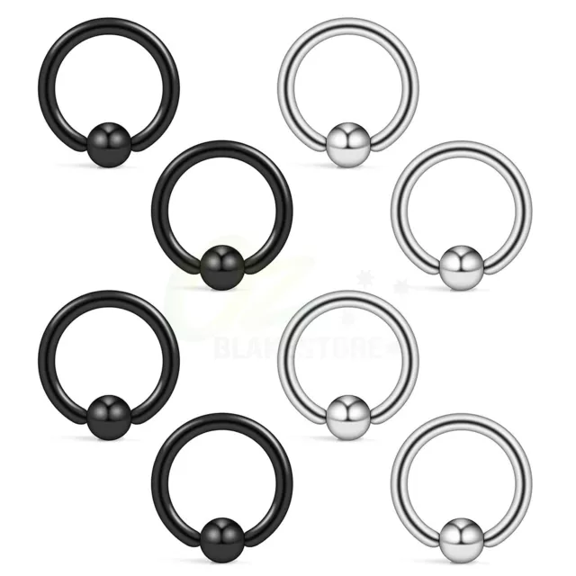 8PCS Surgical Steel Captive Bead Rings for Piercings 3