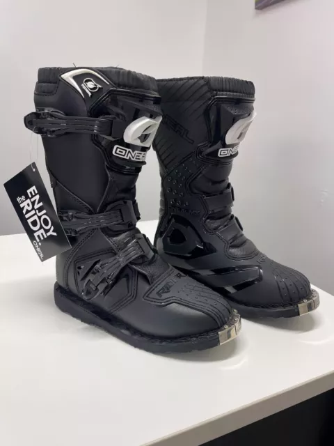 Oneal Rider Motocross Enduro Trail MX Boots Black - SIZE 2