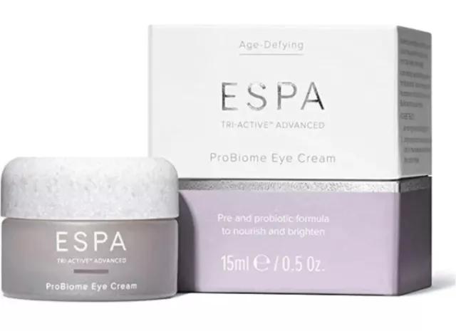 ESPA Age-Defying ProBiome Tri-Active Advanced Eye Cream Gel Skincare 15ml New