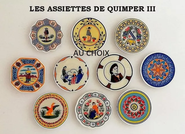 LES ASSIETTES DE QUIMPER III FEVE ASSIETTE PORCELAINE 3D au choix