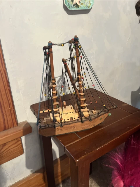 Handmade String Art Ship, Panama  San lad