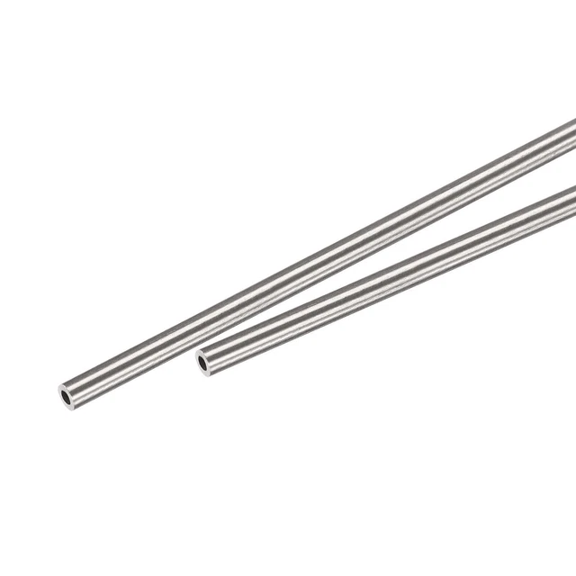 304 Inox Acier Rond Tube 2mm OD 0.5mm Mur Épaisseur 250mm Longueur 2 Pcs