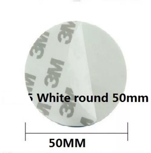 50mm Round Smoke Alarm Self Adhesive Pads Mounting Double Sided Sticky Pad UK 2