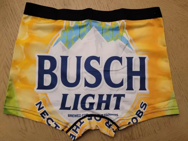 NEW Busch Light Beer PROMO Polyester Mens MEDIUM Briefs Underwear Shorts Boxer