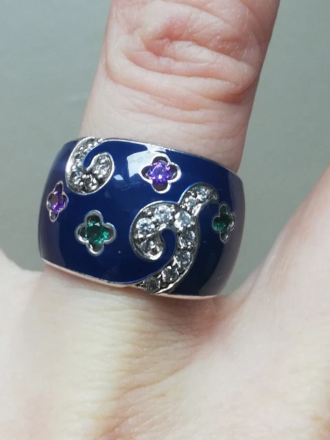 Bague Ancienne En Argent Massif 925 - Taille 54, Style Dôme, Alliance Vintage