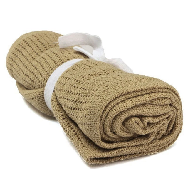 Mantas unisex para niños toalla bebé pañal para dormir manta sólida