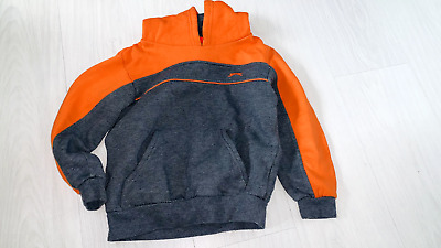 Boys, Slazenger, Age 5-6yrs, 110-116cm Grey/Orange Long Sleeve Hoodie/Sweatshirt