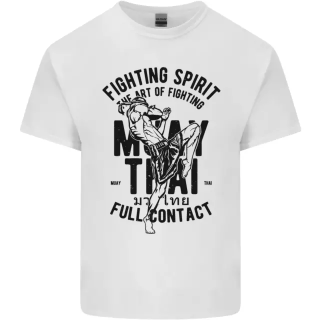 Muay Thai Full Contact Martial Arts MMA Mens Cotton T-Shirt Tee Top