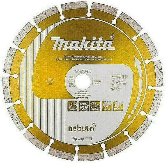 MAKITA Disque à Tronçonner Diamanté Nebula 230 - 350 MM Béton Tuile