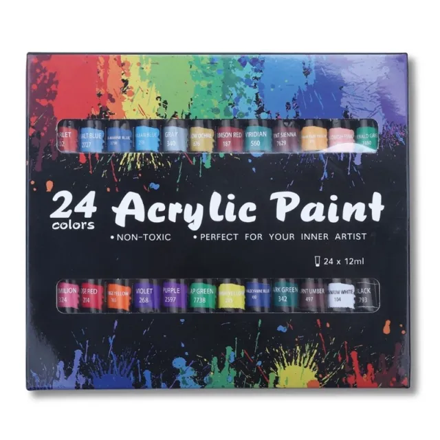 Acrylic Paint, Shuttle Art 18 Colors Acrylic Paint Bottle Set  (240ml/8.12oz), Rich Pigmented Acrylic Paints, Bulk Painting Supplies for  Artists