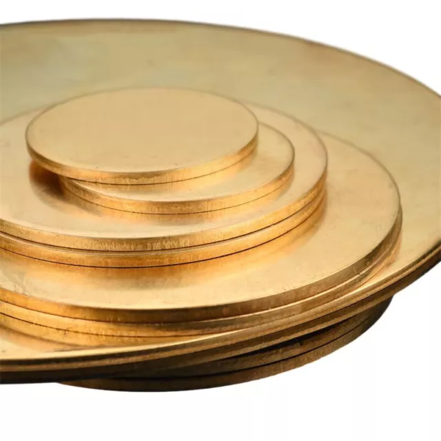 H62 Brass Round Disc Plate Copper Metal Sheet 0.5mm 0.8mm 1mm to 3mm Thick DIY 3