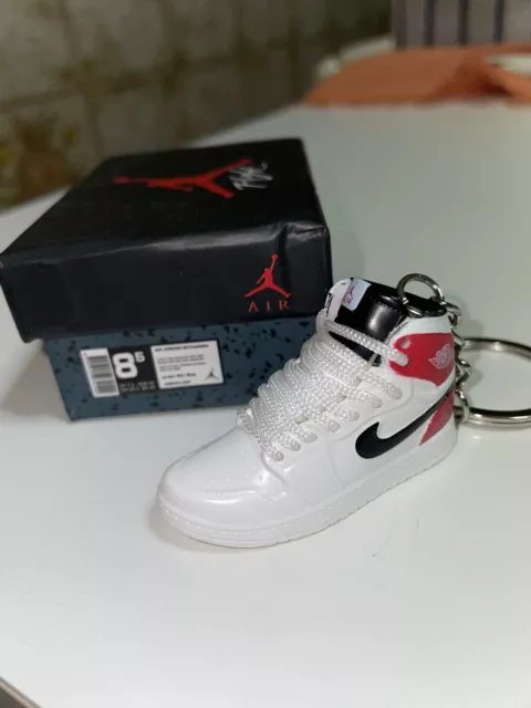 Portachiavi Mini Sneaker 3D Keychain Nike Air Jordan 1 AJ1 Black Red Chicago AJ4