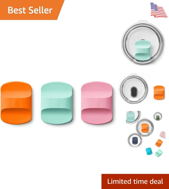 Versatile MagSlider Replacement Kit - Fits Yeti Rtic Tumblers - Orange/Pink/Aqua
