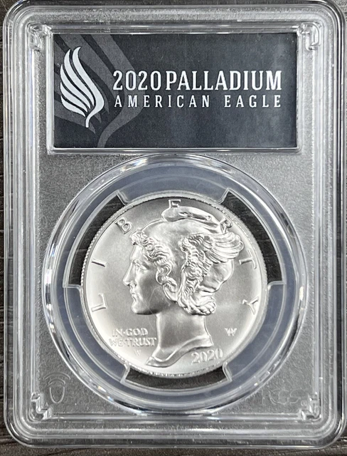 2020 W $25 1 oz Burnished Palladium  Eagle PCGS SP70 First Strike