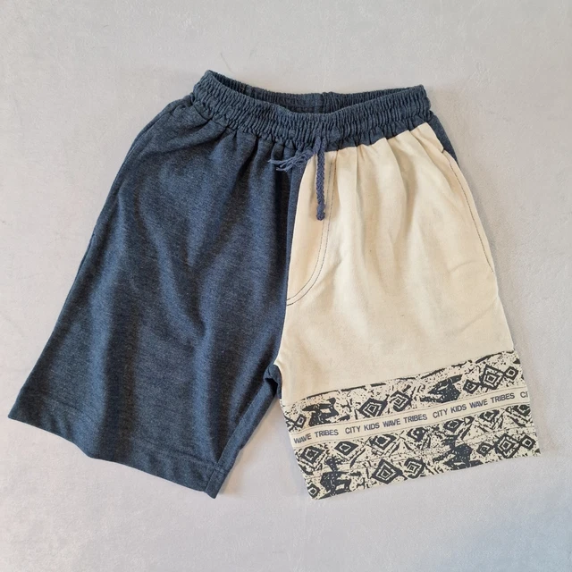 Pantaloncini vintage anni '80 ragazzo | 9-10 anni | mix cotone blu beige DEADSTOCK KA10 Pantaloncini vintage anni '80 ragazzo | 9-10 anni | mix cotone blu beige DEADSTOCK KA10