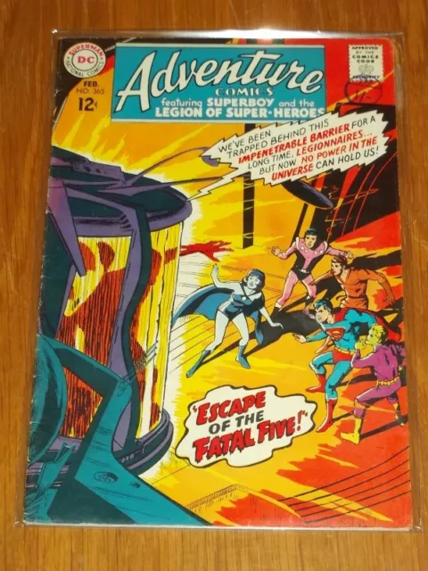 Adventure Comics #365 Vg+ (4.5) Dc Comics Superboy February 1968
