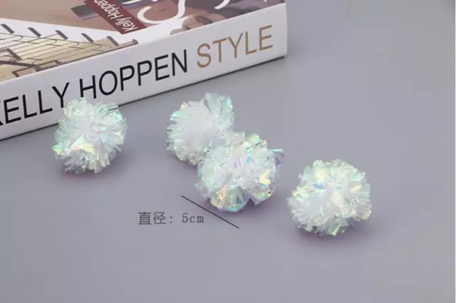 Anello Divertente Carta Cristallo Palla Animale Gatto Giocattolo Ruggine Teaser Interattivo 10P