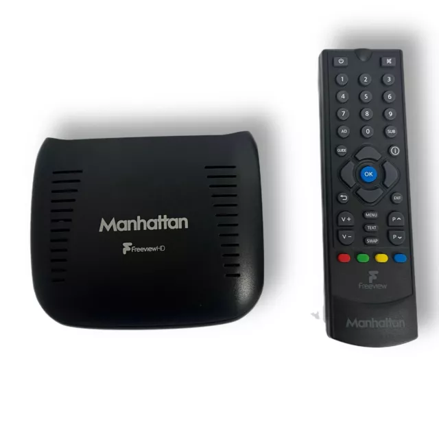 Manhattan T1 Freeview HD Box, Black englischer Stromstecker