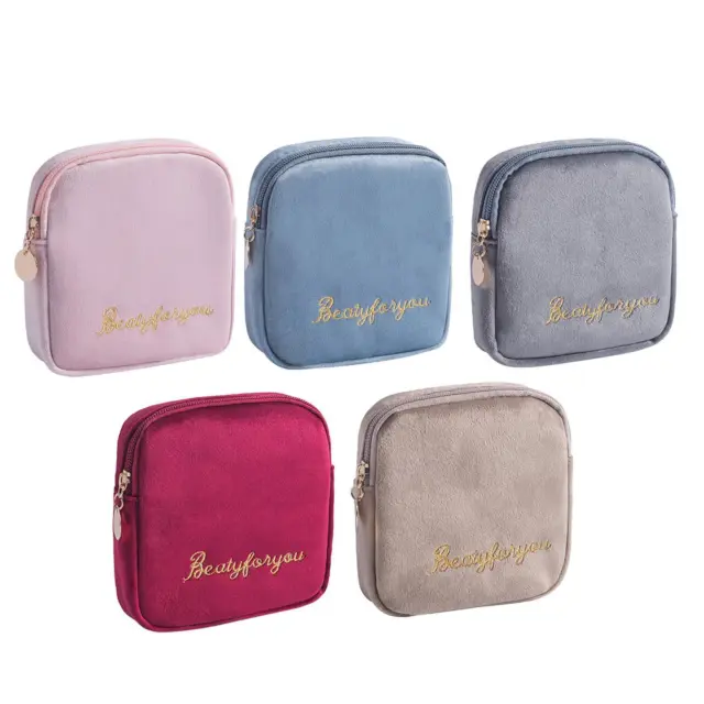 13x13x4cm Reusable Sanitary Napkin Storage Bag Menstrual Cup Bag with Zipper