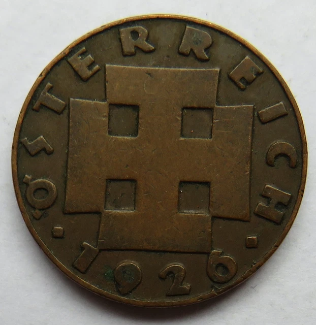 1926 Austria 2 Groschen Coin 2