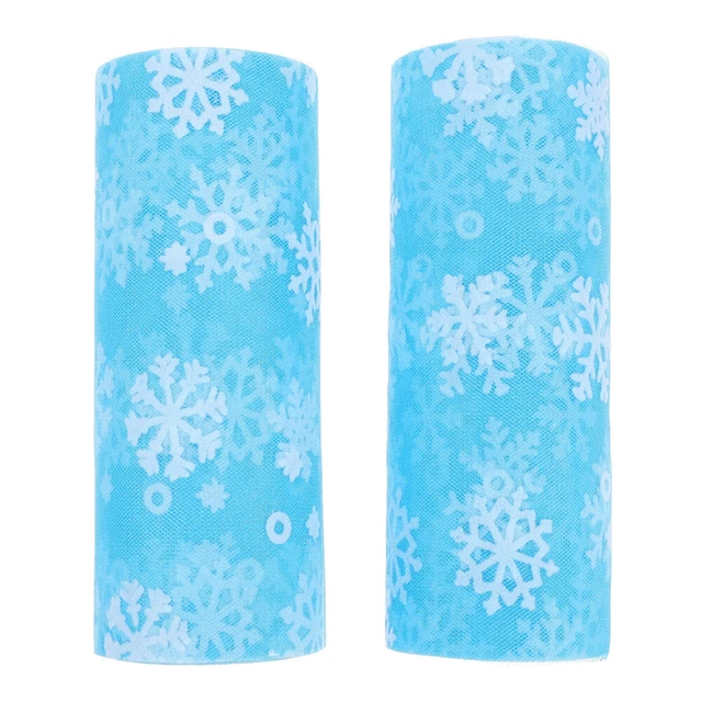 2 rollen beflockung schneeflocke zarte diy tüll rollen hochzeit gaze rolle
