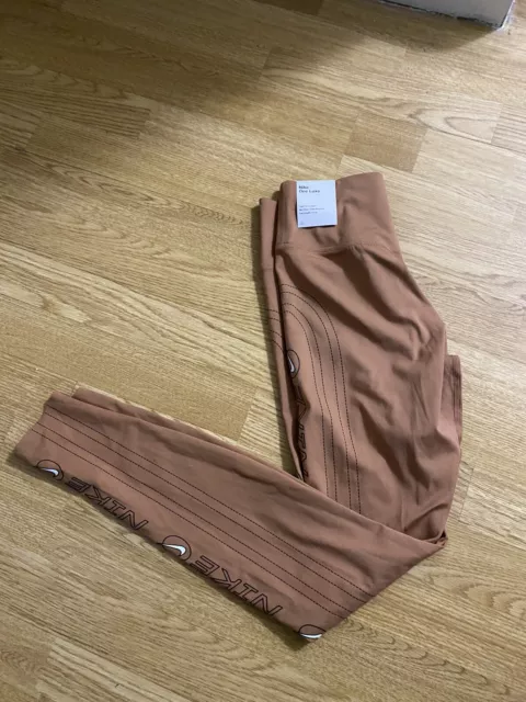 BNWT* NIKE ONE Luxe SMALL Icon Clash Leggings *NEVERWORN* Mineral