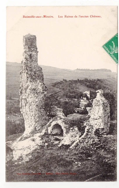 BAINVILLE AUX MIROIRS Meurthe et moselle CPA 54 ruines de l'ancien chateau