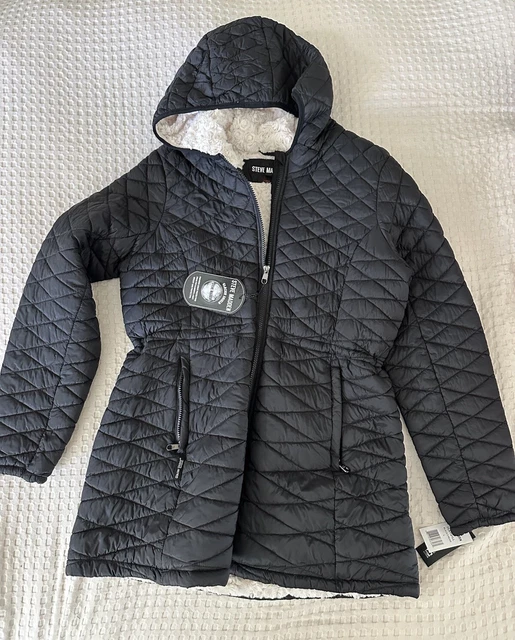 Puffer Coat Steve Madden Sherpa Lined Jacket Steve Madden Titanium