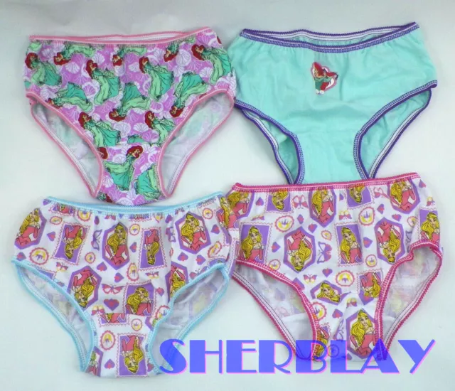 GIRLS UNDERWEAR PANTIES Princess Little Mermaid Ariel & Beautiful 5 pairs  K104 $7.99 - PicClick