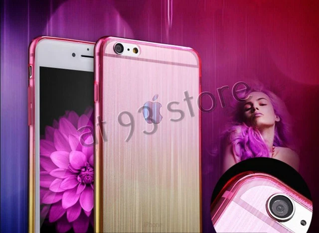 Ultra Thin Pink Brushed Soft Gel TPU Clear Case Cover For iPhone 5/5S 6/6S 6Plus