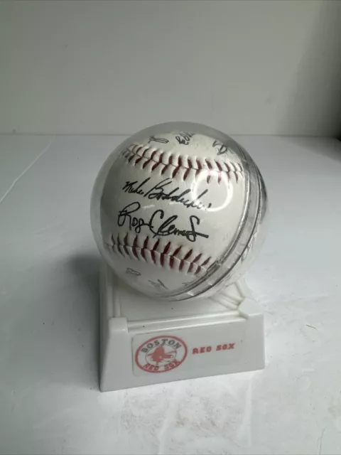 Red Sox Team Signed Baseball With Clemens Facsimile Signatures