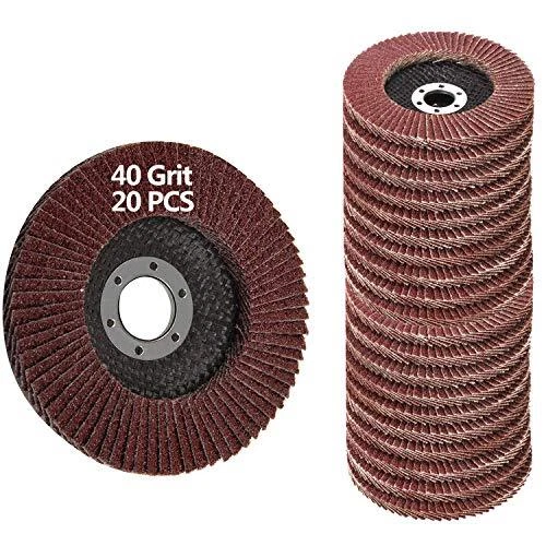 Flap Discs 20 PCS 4.5 Inch - 40 Grit Grinding Discs 4 1/2 Assorted Sanding Gr...