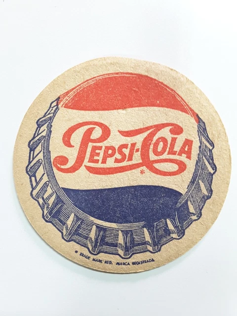 Pepsi Cola Coaster Button Spanish & English 60s Bottle Rare B Pepsi Cola Coaster Button Spanish & English 60s Bottle Rare B