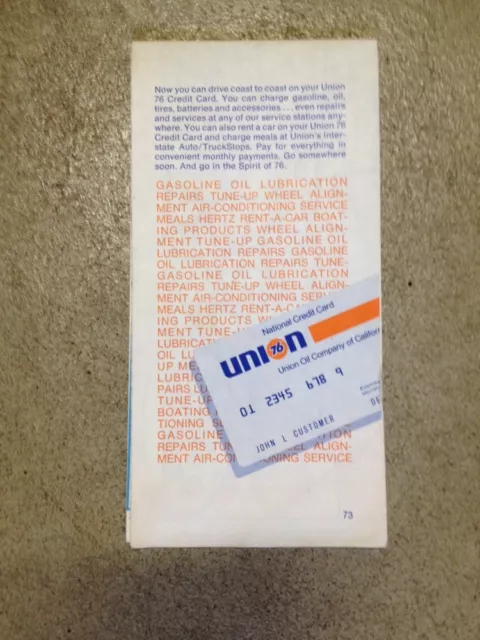 1973 UNION "76" OIL Road Map Illinois/Indiana Vintage Folding 2