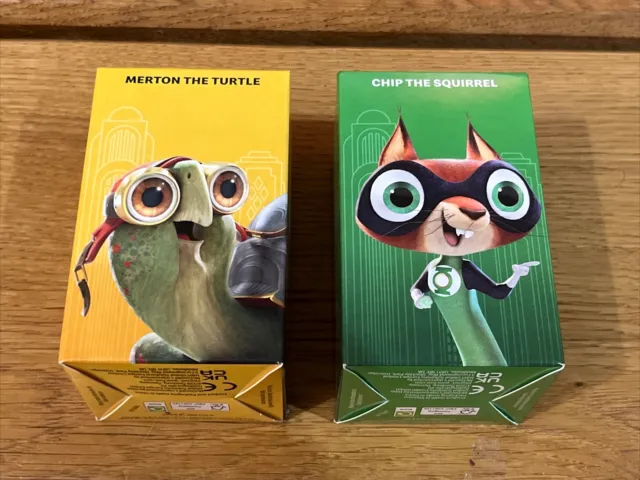 McDonalds Happy Meal toys - DC Super Pets, Merton the Turtle & Chip the Squirrel