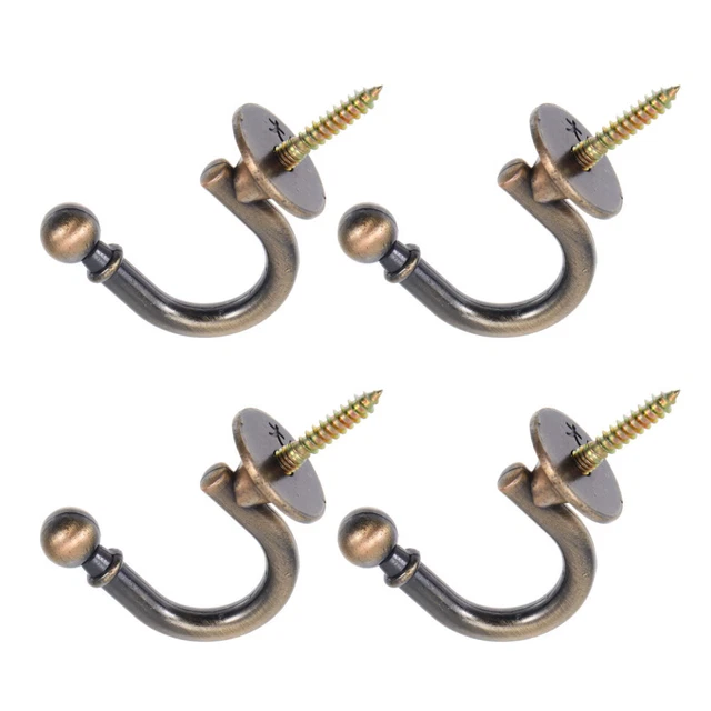 4 Pcs Curtain Tieback Hooks Curtain Hook Heavy Duty S Hooks Wall-mounted