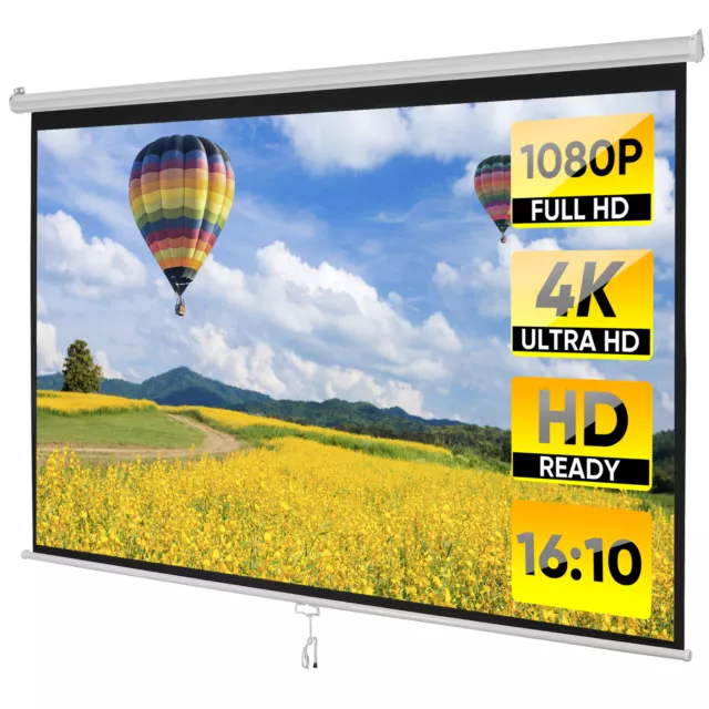 Easy Pull-down 100"  Projector Screen 16:10hd  Projection Screen Manual Home 3