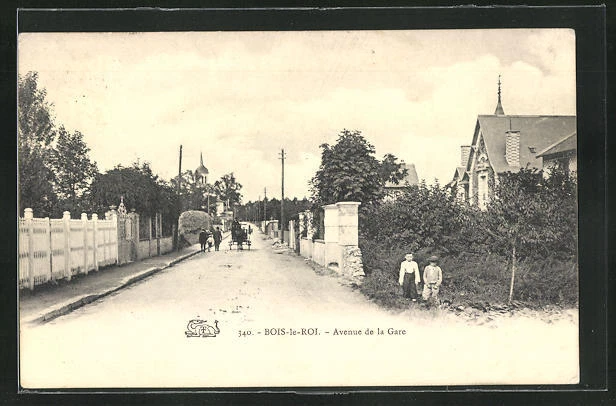 CPA Bois-le-Roi, Avenue de la Gare, 1908 Street View