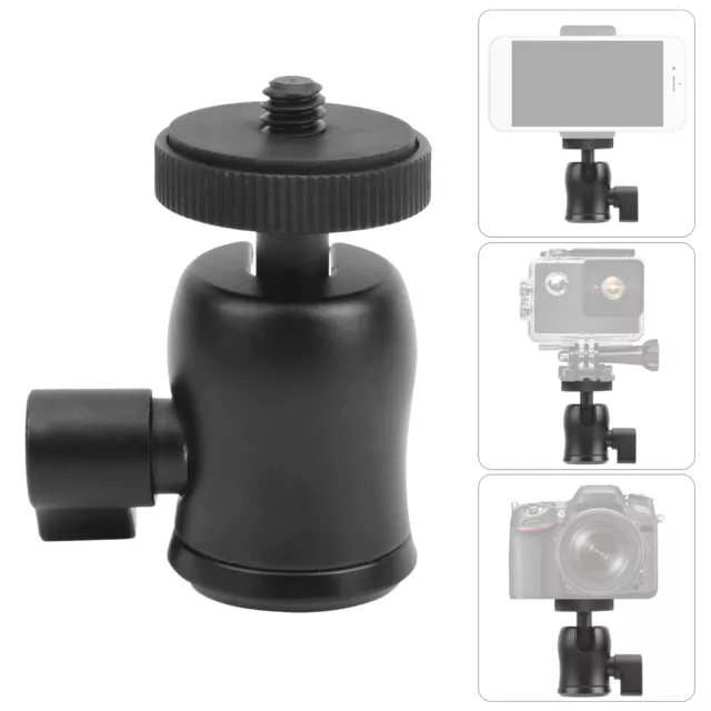 1/4in Mini Camera Tripod Head 360 Degree GeneralPurpose Photography Small Head