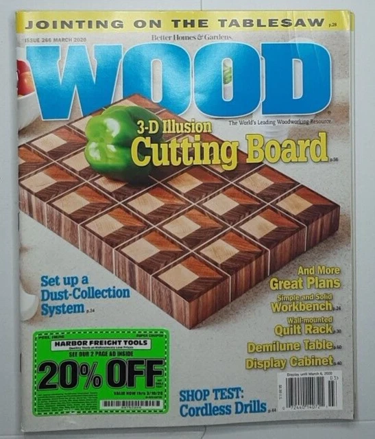 WOOD MAGAZINE LOT of 3 Issues 2020 Better Homes Gardens Tool Review DIY