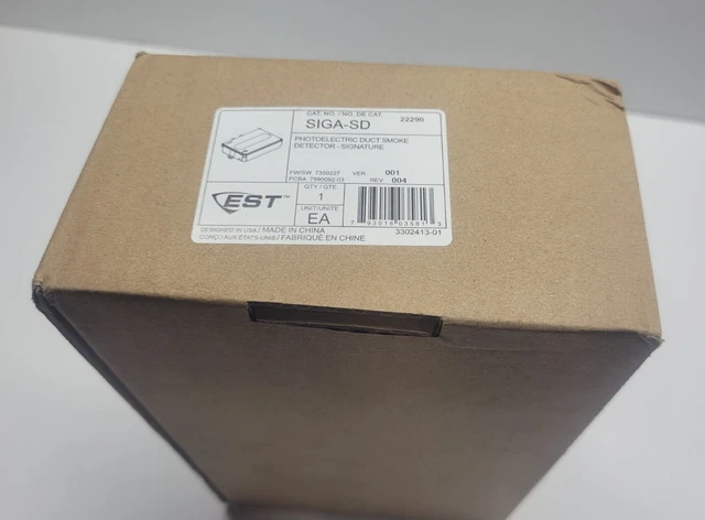 Edwards SIGA-SD Photoelectric SuperDuct Signature Series Duct Detector - New