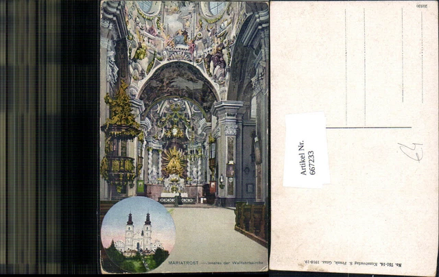 667233,Mehrbild Ak Graz Mariatrost Inneres der Wallfahrtskirche