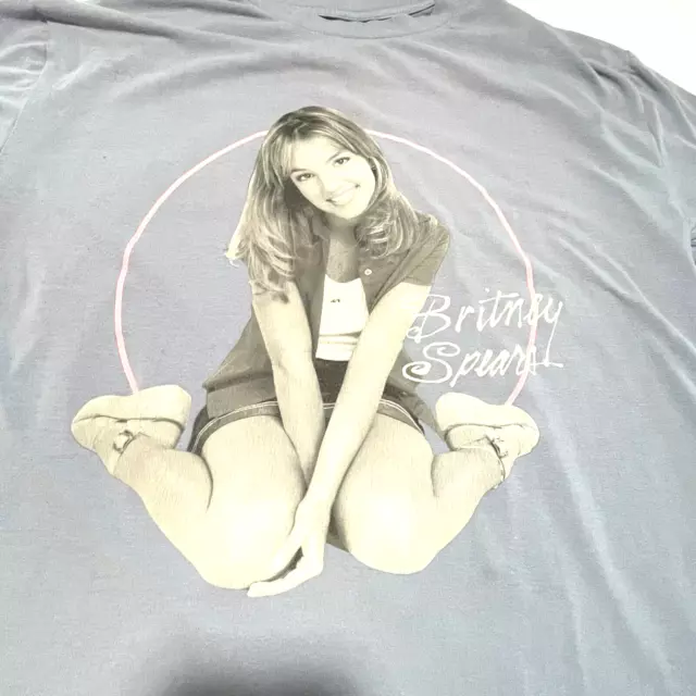 Britney Spears Shirt Adult Large Blue Short Sleeve Graphic