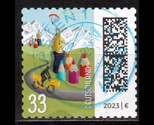 Bund BRD Welt der Briefe  33 ct SK Briefberge - Mi. 3741 gestempelt