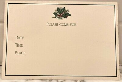 Vintage Crane's Holiday Party Invitations - 10 Cards & Matching Envelopes in Box