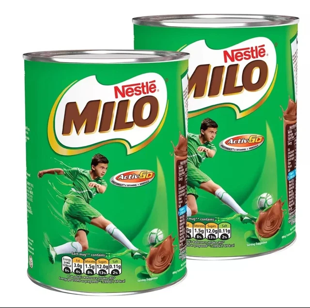 MILO CHOCOLATE MALT drink 400g x 2 cans £12.80 PicClick UK