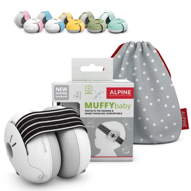 BABY EARMUFFS Noise Reduction Ear Protection for Toddlers Newborn Black ALPINE