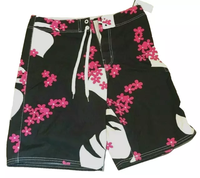 BARNEY'S New York - Black w/Pink Flowers Board Short - Size: 29 - NWT Org $155