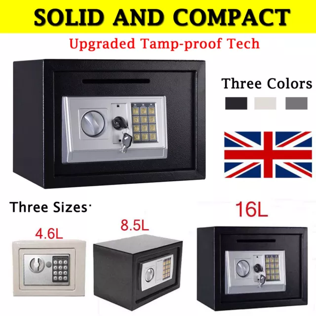 Electronic Password Security Safe Deposit Box Home Office Money Cash Safety UK